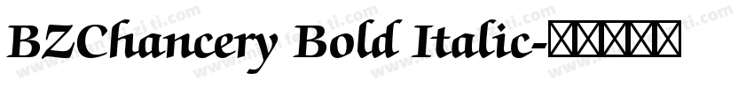 BZChancery Bold Italic字体转换